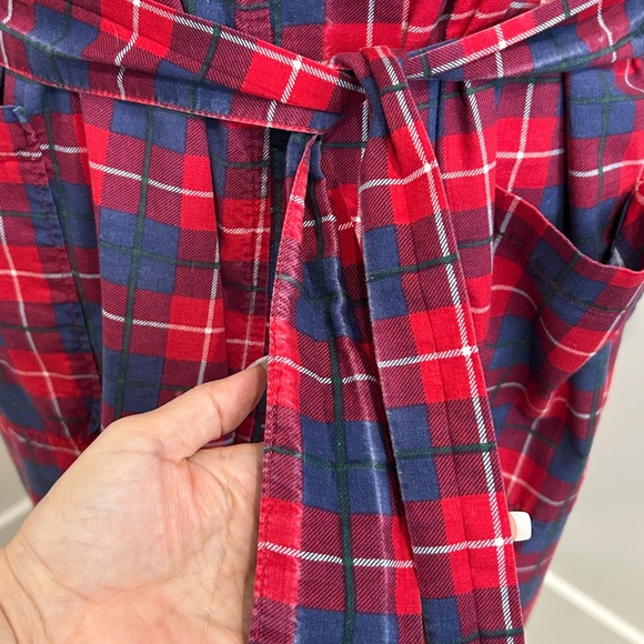 Vintage 80’s Christian Dior Tartan Plaid Robe / OSFM - Picture 5 of 12
